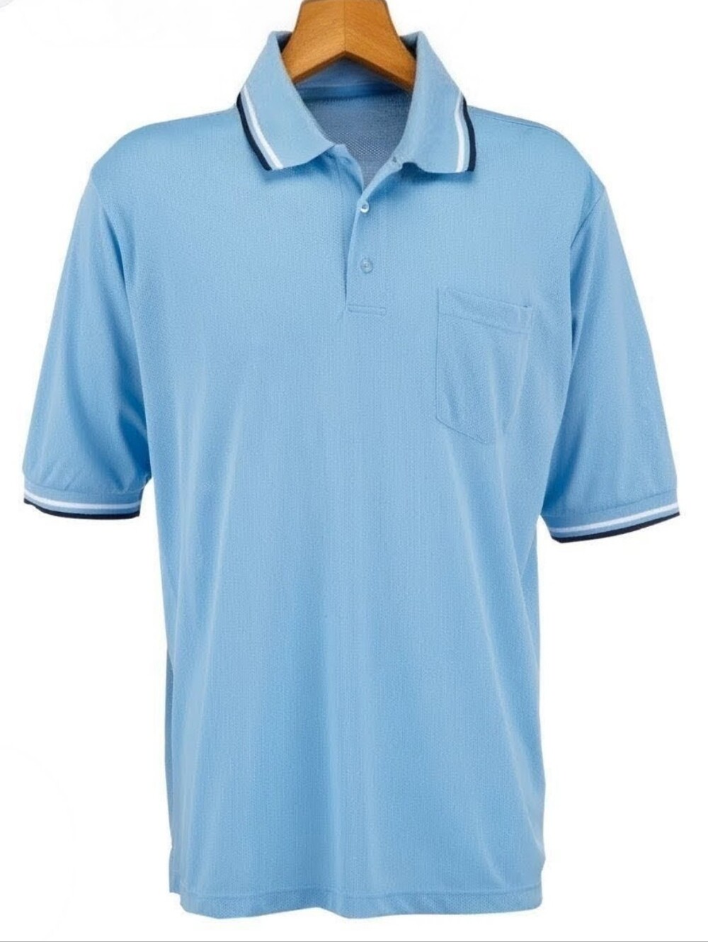 CLIFF KEEN Umpire POLO - LIGHT BLUE-LARGE Pocket Polo
